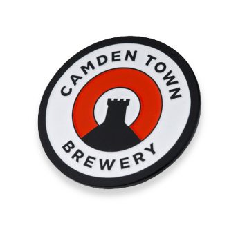 Circular design enamel badge for London micro brewery - Camden Town Brewery