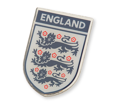 offset printed metal England football team badge