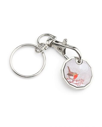 New UK £1 Token Metal Keyring Gift Fiat 500 Shopping Trolley Coin Keychain